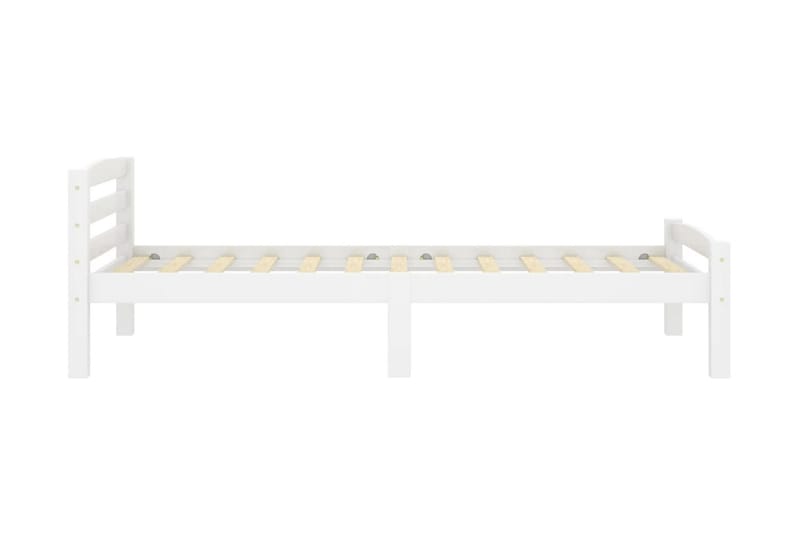 Sengeramme hvit heltre furu 100x200 cm - Hvit - Møbler - Senger - Sengeramme & sengestamme
