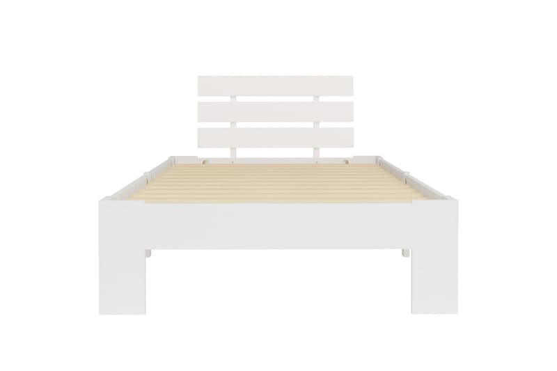 Sengeramme hvit heltre furu 100x200 cm - Hvit - Møbler - Senger - Sengeramme & sengestamme