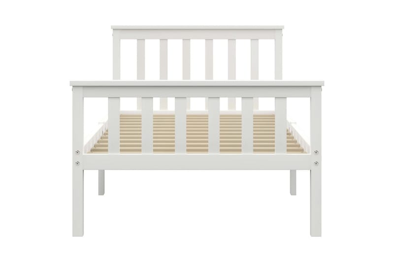Sengeramme hvit heltre furu 100x200 cm - Møbler - Senger - Sengeramme & sengestamme