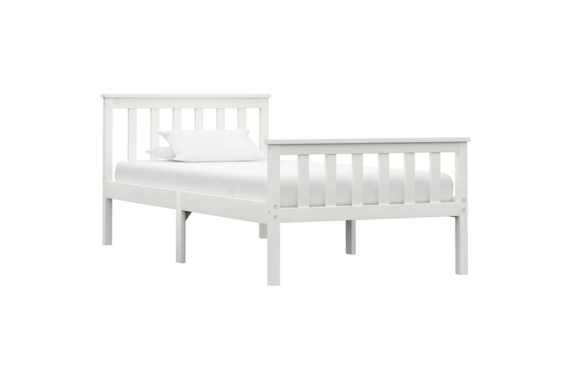 Sengeramme hvit heltre furu 100x200 cm - Møbler - Senger - Sengeramme & sengestamme