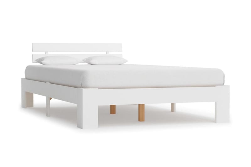 Sengeramme hvit heltre furu 120x200 cm - Hvit - Møbler - Senger - Sengeramme & sengestamme