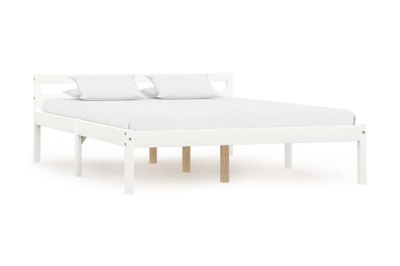 Sengeramme hvit heltre furu 120x200 cm - Hvit - Møbler - Senger - Sengeramme & sengestamme