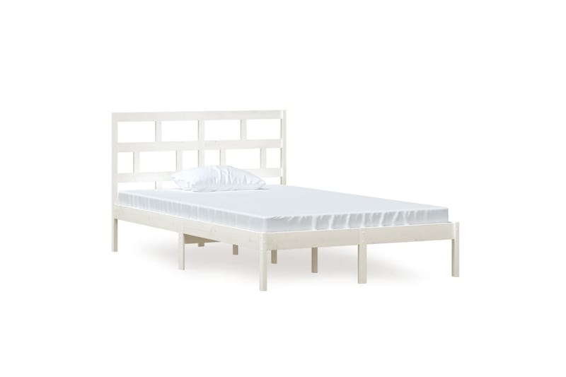 Sengeramme hvit heltre furu 120x200 cm - Hvit - Møbler - Senger - Sengeramme & sengestamme