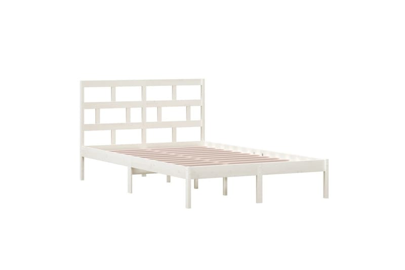 Sengeramme hvit heltre furu 120x200 cm - Hvit - Møbler - Senger - Sengeramme & sengestamme