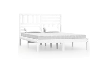 Sengeramme hvit heltre furu 120x200 cm - Hvit - Møbler - Senger - Sengeramme & sengestamme