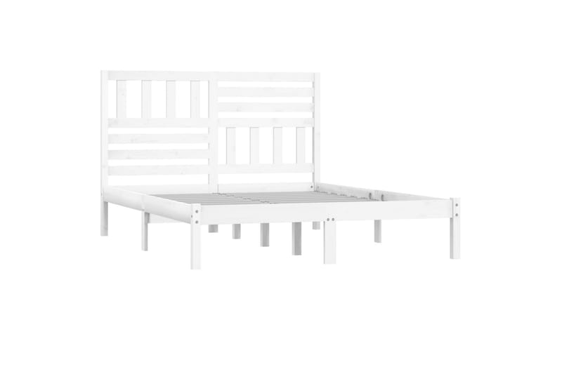 Sengeramme hvit heltre furu 120x200 cm - Hvit - Møbler - Senger - Sengeramme & sengestamme