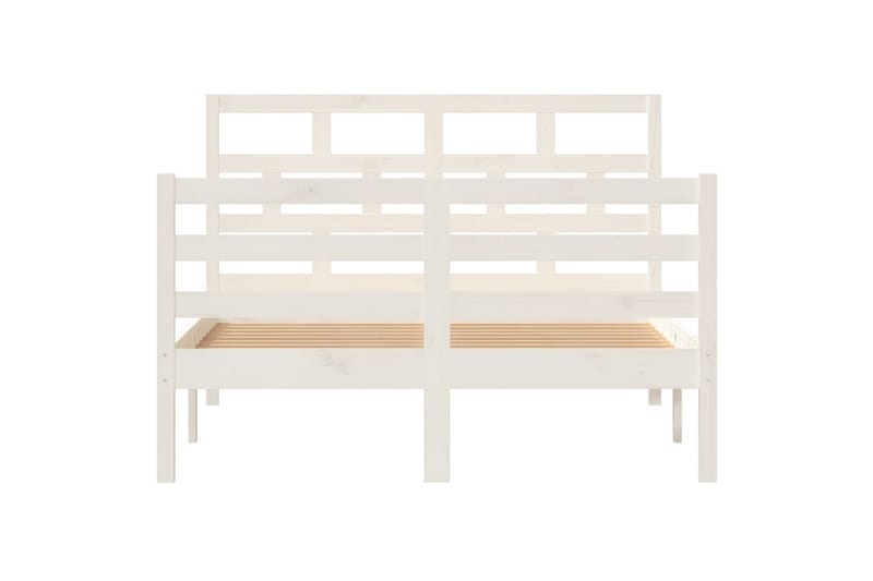 Sengeramme hvit heltre furu 120x200 cm - Hvit - Møbler - Senger - Sengeramme & sengestamme