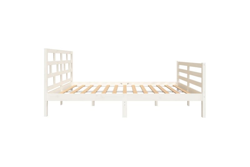 Sengeramme hvit heltre furu 120x200 cm - Hvit - Møbler - Senger - Sengeramme & sengestamme
