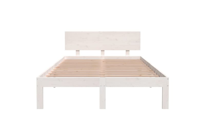 Sengeramme hvit heltre furu 120x200 cm - Hvit - Møbler - Senger - Sengeramme & sengestamme