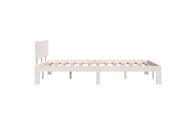 Sengeramme hvit heltre furu 120x200 cm - Hvit - Møbler - Senger - Sengeramme & sengestamme