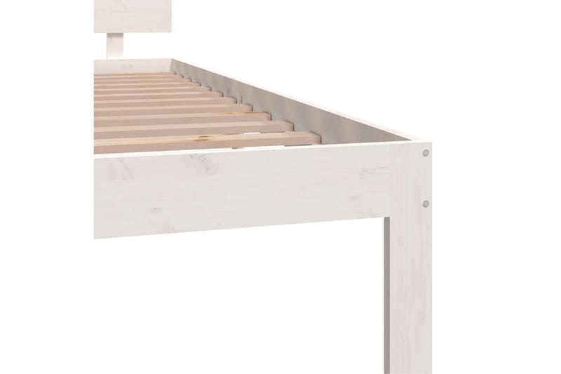 Sengeramme hvit heltre furu 120x200 cm - Hvit - Møbler - Senger - Sengeramme & sengestamme