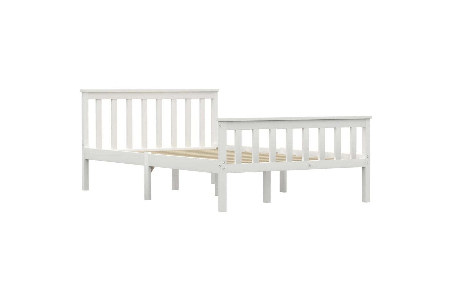 Sengeramme hvit heltre furu 120x200 cm - Møbler - Senger - Sengeramme & sengestamme