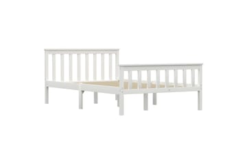 Sengeramme hvit heltre furu 120x200 cm - Møbler - Senger - Sengeramme & sengestamme