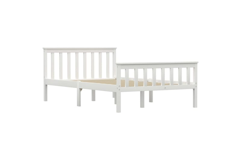 Sengeramme hvit heltre furu 120x200 cm - Møbler - Senger - Sengeramme & sengestamme