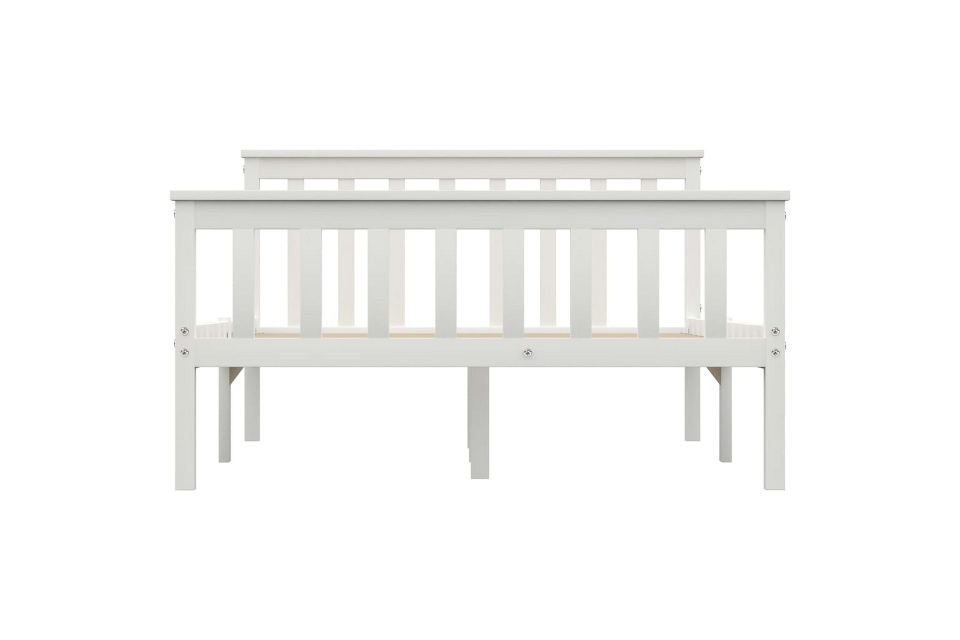 Sengeramme hvit heltre furu 120x200 cm - Møbler - Senger - Sengeramme & sengestamme