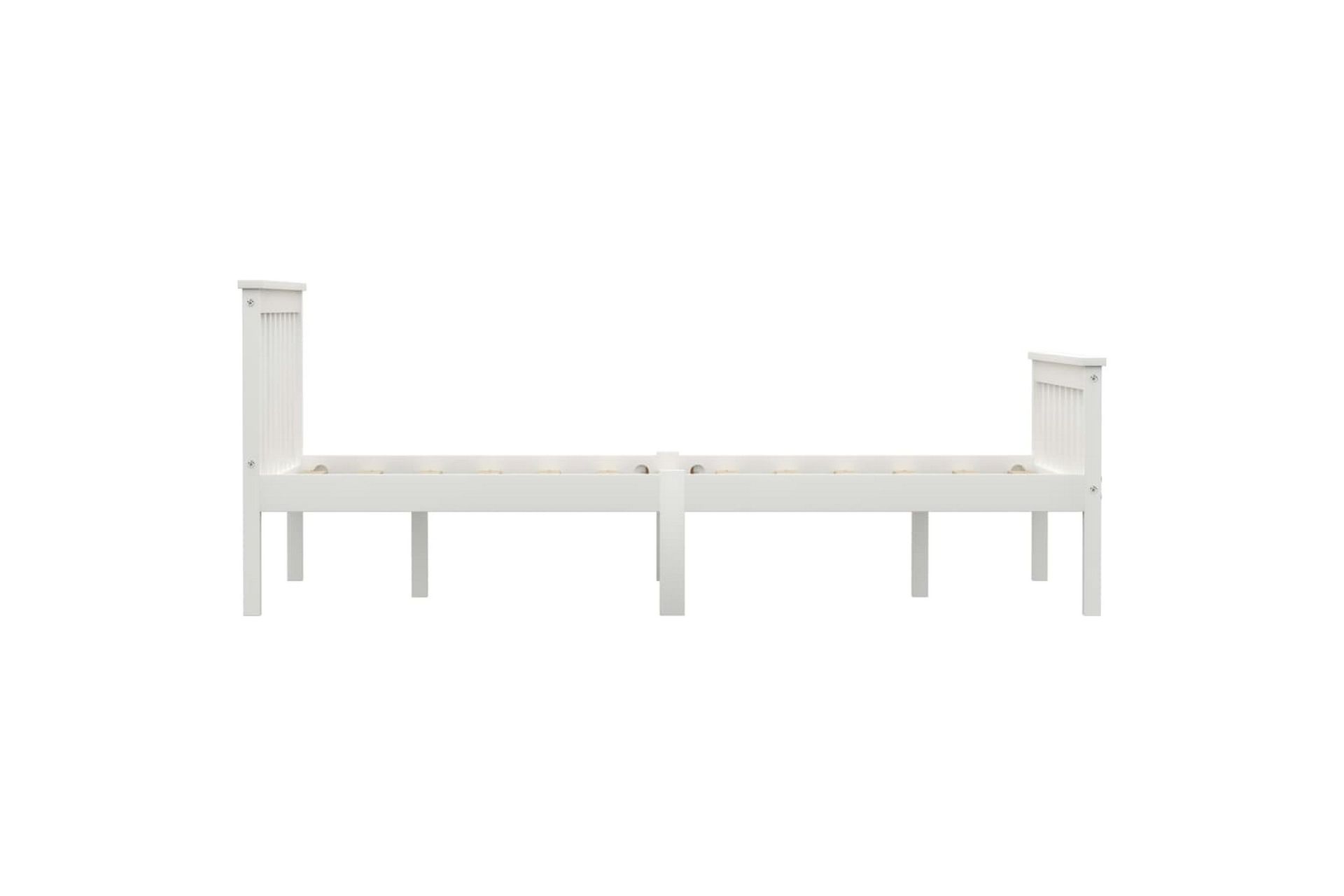 Sengeramme hvit heltre furu 120x200 cm - Møbler - Senger - Sengeramme & sengestamme