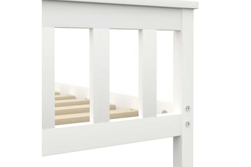 Sengeramme hvit heltre furu 120x200 cm - Møbler - Senger - Sengeramme & sengestamme