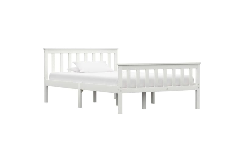 Sengeramme hvit heltre furu 120x200 cm - Møbler - Senger - Sengeramme & sengestamme