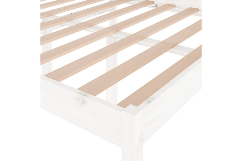 Sengeramme hvit heltre furu 135x190 cm 4FT6 Double - Hvit - Møbler - Senger - Sengeramme & sengestamme