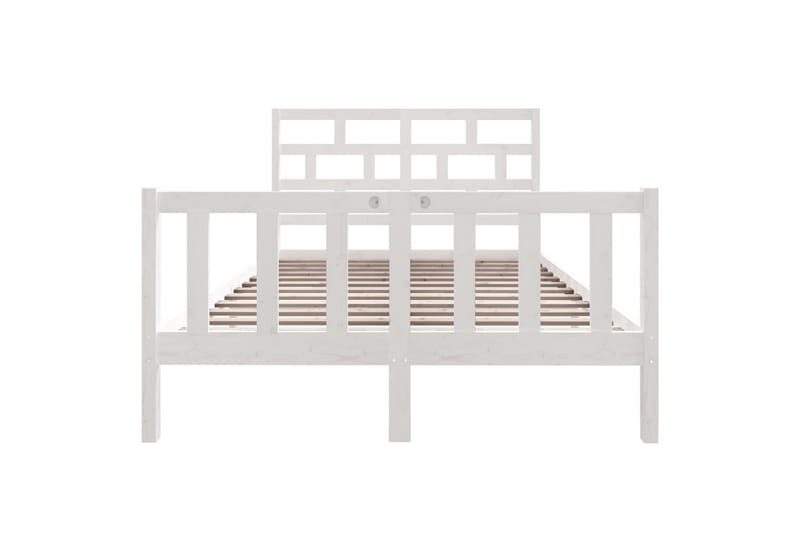 Sengeramme hvit heltre furu 135x190 cm 4FT6 Double - Hvit - Møbler - Senger - Sengeramme & sengestamme