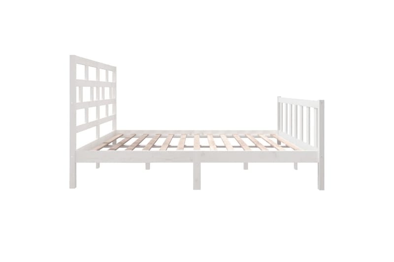 Sengeramme hvit heltre furu 135x190 cm 4FT6 Double - Hvit - Møbler - Senger - Sengeramme & sengestamme