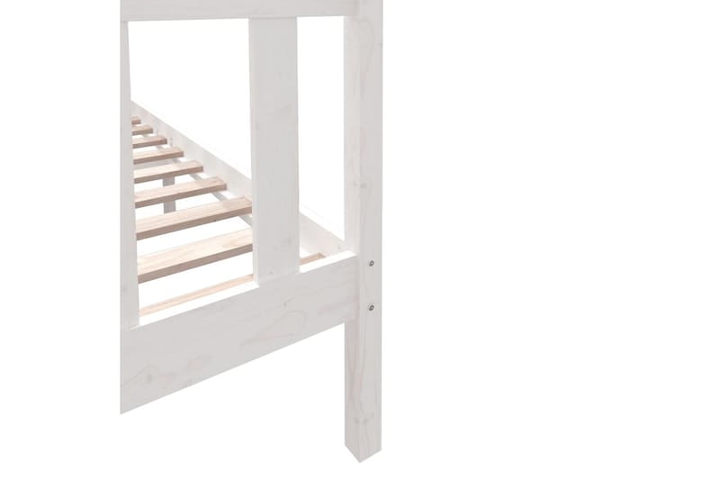Sengeramme hvit heltre furu 135x190 cm 4FT6 Double - Hvit - Møbler - Senger - Sengeramme & sengestamme