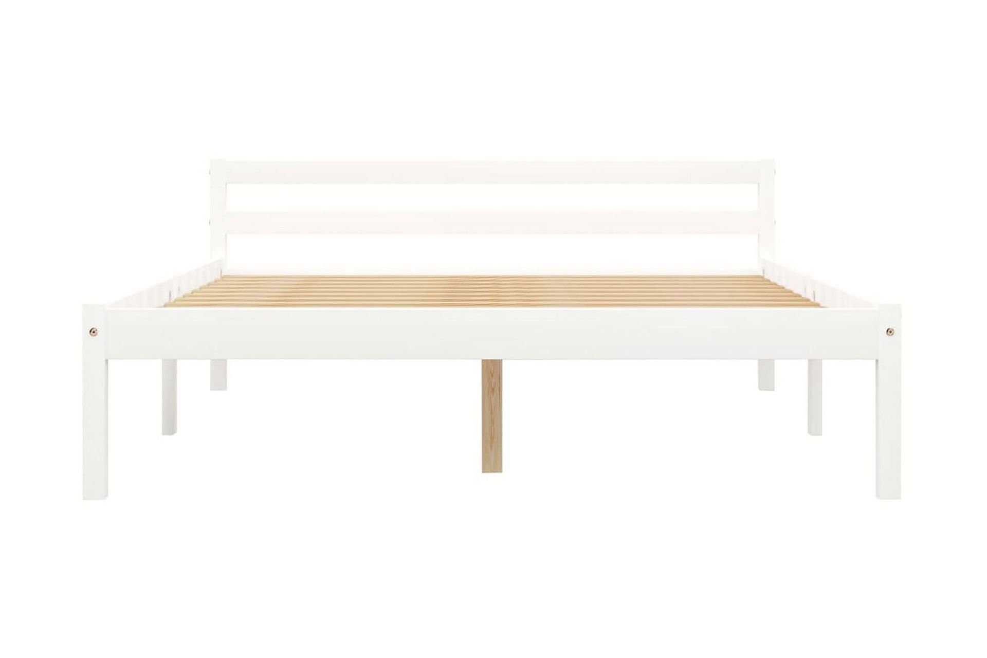 Sengeramme hvit heltre furu 140x200 cm - Hvit - Møbler - Senger - Sengeramme & sengestamme
