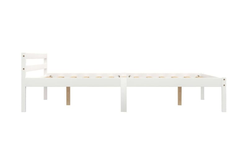 Sengeramme hvit heltre furu 140x200 cm - Hvit - Møbler - Senger - Sengeramme & sengestamme