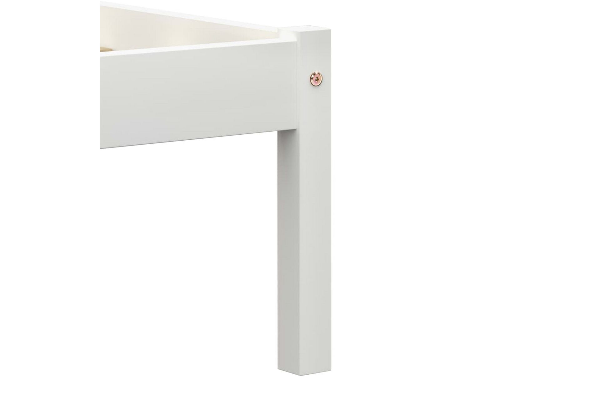 Sengeramme hvit heltre furu 140x200 cm - Hvit - Møbler - Senger - Sengeramme & sengestamme