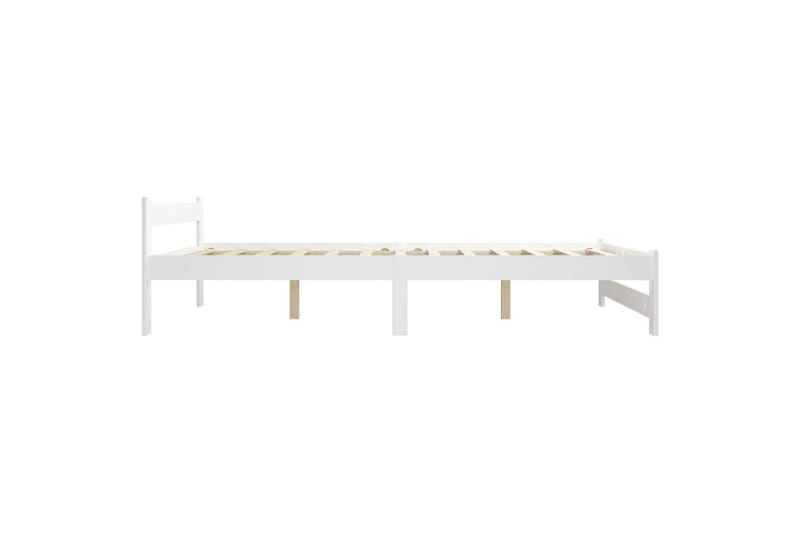 Sengeramme hvit heltre furu 140x200 cm - Hvit - Møbler - Senger - Sengeramme & sengestamme