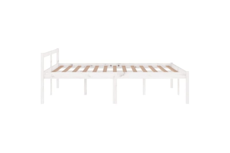 Sengeramme hvit heltre furu 140x200 cm - Hvit - Møbler - Senger - Sengeramme & sengestamme