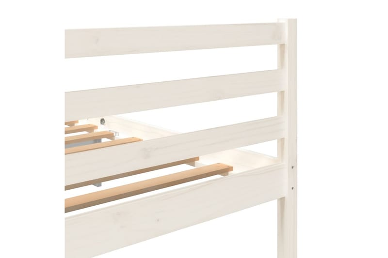 Sengeramme hvit heltre furu 140x200 cm - Hvit - Møbler - Senger - Sengeramme & sengestamme