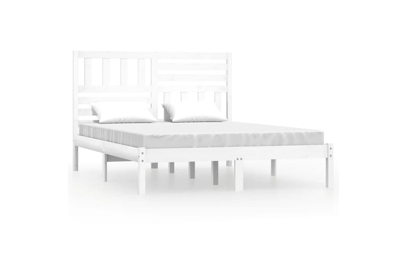 Sengeramme hvit heltre furu 140x200 cm - Hvit - Møbler - Senger - Sengeramme & sengestamme