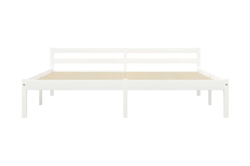 Sengeramme hvit heltre furu 160x200 cm - Hvit - Møbler - Senger - Sengeramme & sengestamme