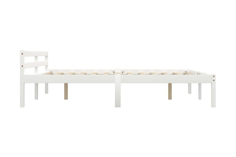 Sengeramme hvit heltre furu 160x200 cm - Hvit - Møbler - Senger - Sengeramme & sengestamme
