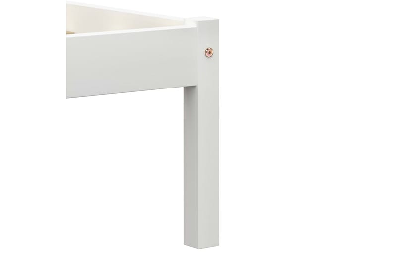 Sengeramme hvit heltre furu 160x200 cm - Hvit - Møbler - Senger - Sengeramme & sengestamme