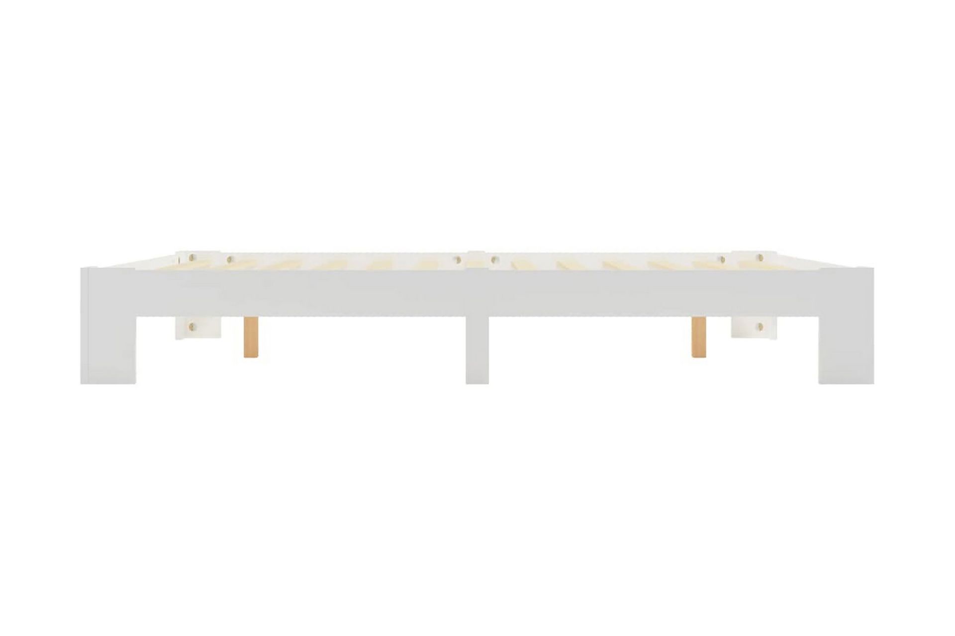Sengeramme hvit heltre furu 160x200 cm - Hvit - Møbler - Senger - Sengeramme & sengestamme