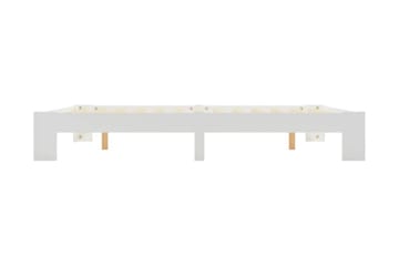 Sengeramme hvit heltre furu 160x200 cm - Hvit - Møbler - Senger - Sengeramme & sengestamme