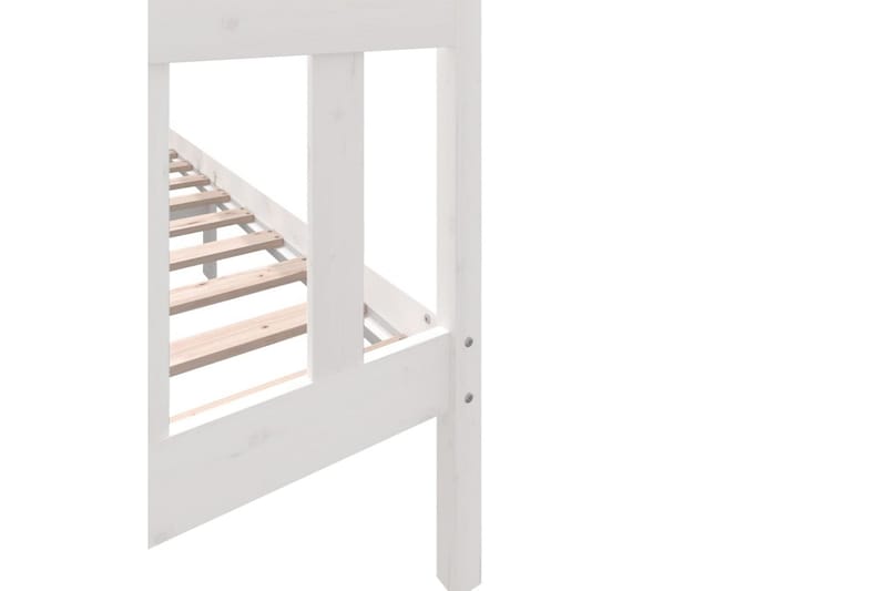 Sengeramme hvit heltre furu 160x200 cm - Hvit - Møbler - Senger - Sengeramme & sengestamme