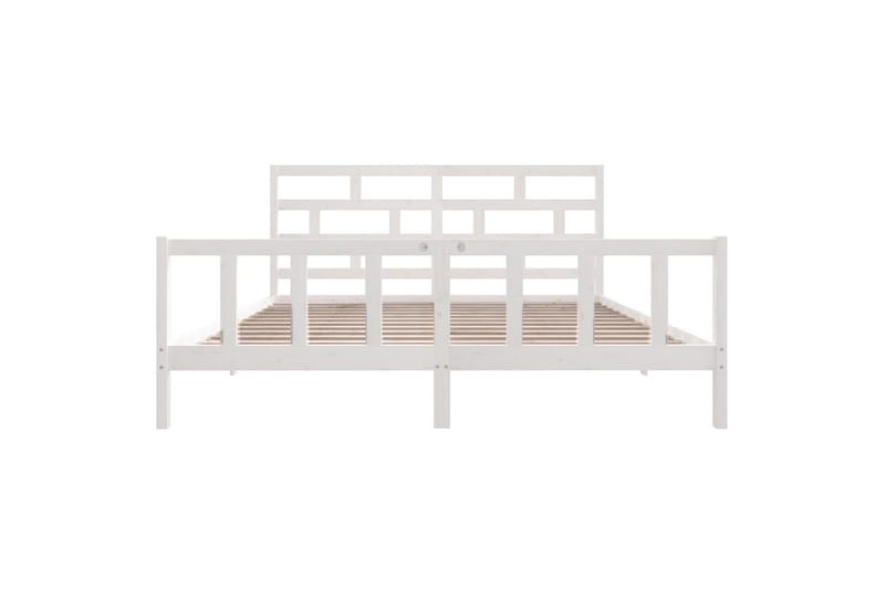 Sengeramme hvit heltre furu 180x200 cm 6FT Super King - Hvit - Møbler - Senger - Sengeramme & sengestamme