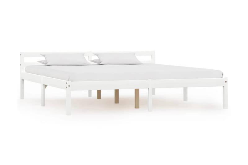 Sengeramme hvit heltre furu 180x200 cm - Hvit - Møbler - Senger - Sengeramme & sengestamme