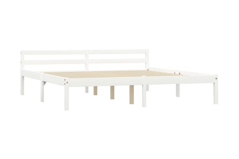 Sengeramme hvit heltre furu 180x200 cm - Hvit - Møbler - Senger - Sengeramme & sengestamme