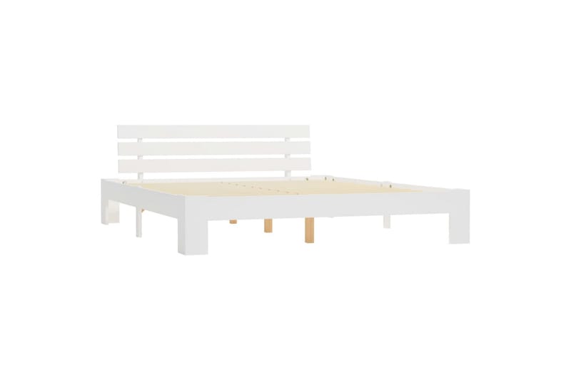 Sengeramme hvit heltre furu 180x200 cm - Hvit - Møbler - Senger - Sengeramme & sengestamme