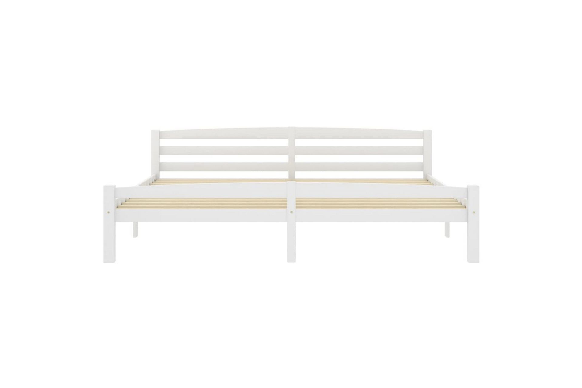 Sengeramme hvit heltre furu 200x200 cm - Hvit - Møbler - Senger - Sengeramme & sengestamme