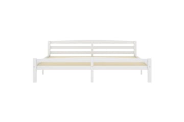 Sengeramme hvit heltre furu 200x200 cm - Hvit - Møbler - Senger - Sengeramme & sengestamme