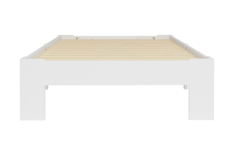 Sengeramme hvit heltre furu 90x200 cm - Hvit - Møbler - Senger - Sengeramme & sengestamme