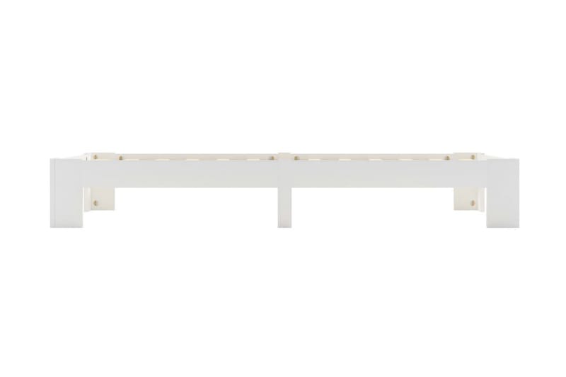 Sengeramme hvit heltre furu 90x200 cm - Hvit - Møbler - Senger - Sengeramme & sengestamme