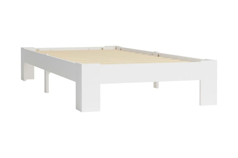 Sengeramme hvit heltre furu 90x200 cm - Hvit - Møbler - Senger - Sengeramme & sengestamme