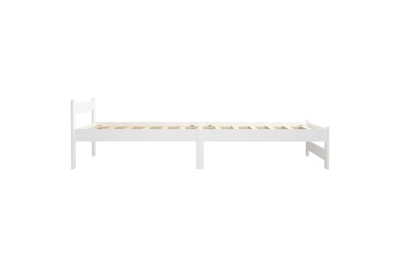 Sengeramme hvit heltre furu 90x200 cm - Hvit - Møbler - Senger - Sengeramme & sengestamme