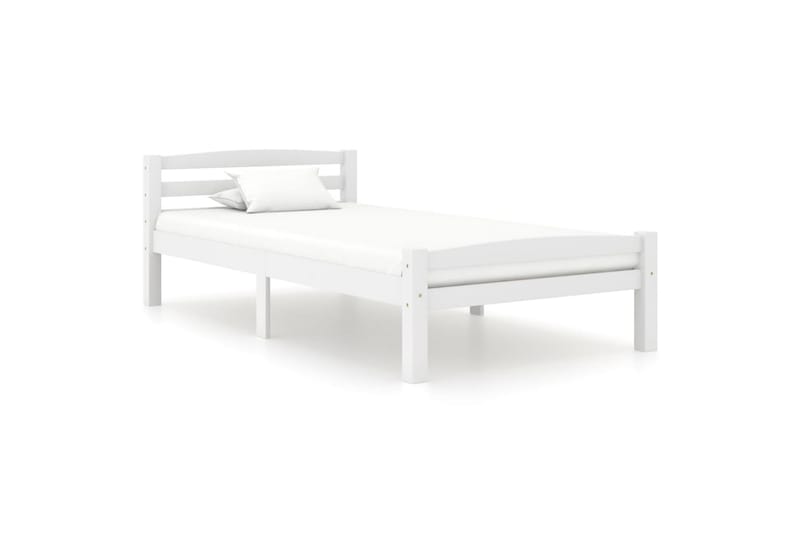 Sengeramme hvit heltre furu 90x200 cm - Hvit - Møbler - Senger - Sengeramme & sengestamme